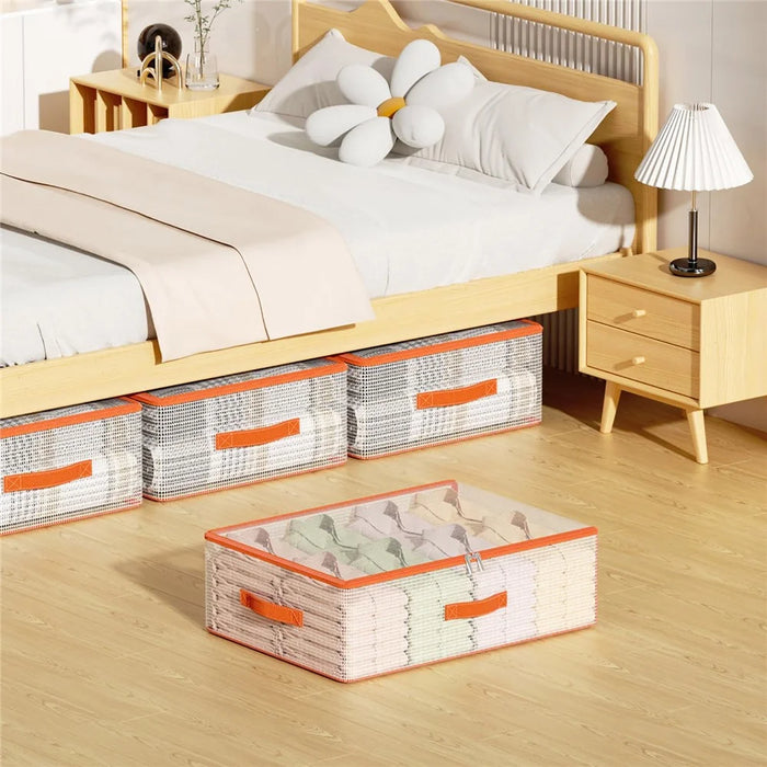 50 x 40 x 15cm Under Bed Storage Bag PVC Clear Organizer for Clothes Bedding Toys Dust-Proof - 5
