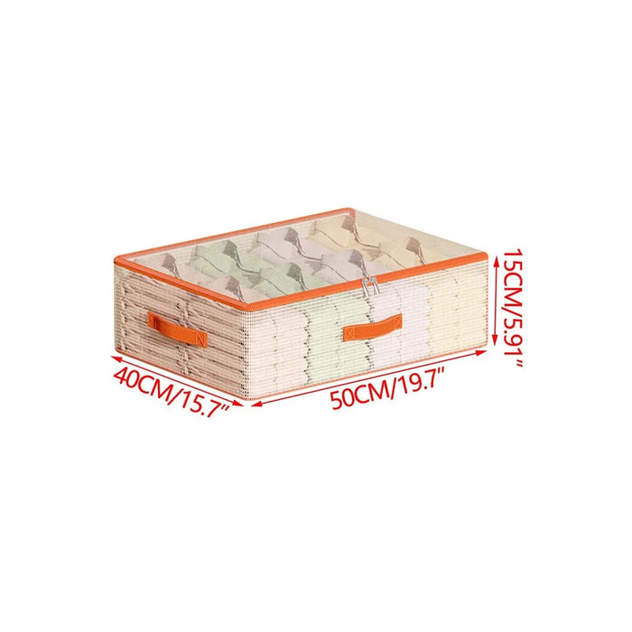 50 x 40 x 15cm Under Bed Storage Bag PVC Clear Organizer for Clothes Bedding Toys Dust-Proof - 6