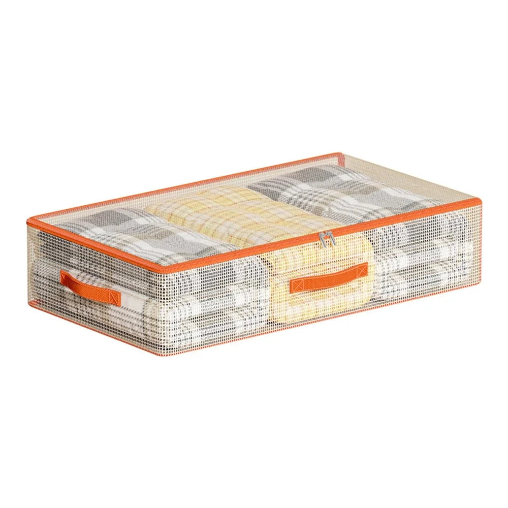 80 x 47 x 15cm Under Bed Storage Bag PVC Clear Organizer for Clothes Bedding Toys Dust-Proof - 1