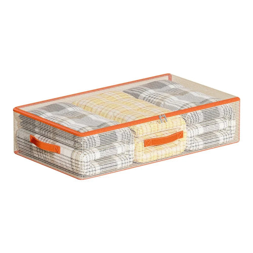 80 x 47 x 18cm Under Bed Storage Bag PVC Clear Organizer for Clothes Bedding Toys Dust-Proof - 1