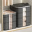 35 x 25 x 20cm Quilt Storage Bag Double Zipper Visible Window Clothes Container with Handle - 3