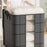 48 x 44 x 48cm Quilt Storage Bag Double Zipper Visible Window Clothes Container with Handle - 2