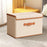 45 x 35 x 25cm Folding Storage Box with Lid Non-Woven Fabric Clothes Organizer, Beige - 2