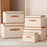 45 x 35 x 25cm Folding Storage Box with Lid Non-Woven Fabric Clothes Organizer, Beige - 6