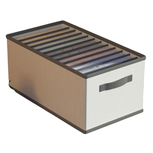 12 Grids Storage Bins Uncovered Organizer Container Foldable Bedroom Clothes Storage Box for Wardrobe Desktop, 44 x 25 x 17cm - 1