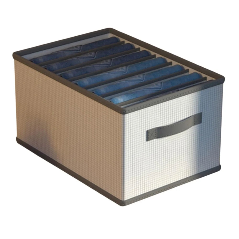 36 x 25 x 20cm 7-Grid Clothes Storage Box Non Woven Fabric Drawer Organizer for Bedroom Closet - 1