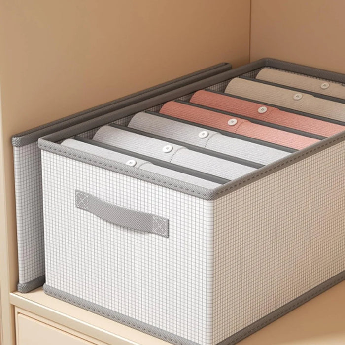 36 x 25 x 20cm 7-Grid Clothes Storage Box Non Woven Fabric Drawer Organizer for Bedroom Closet - 3