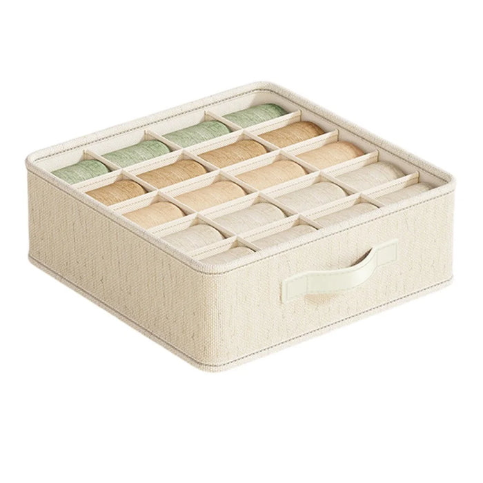 20 Compartments Foldable Drawer Organizer for Socks Underwear Linen Storage Box, 32 x 32 x 11cm - 1