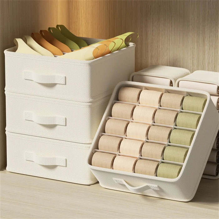 20 Compartments Foldable Drawer Organizer for Socks Underwear Linen Storage Box, 32 x 32 x 11cm - 3