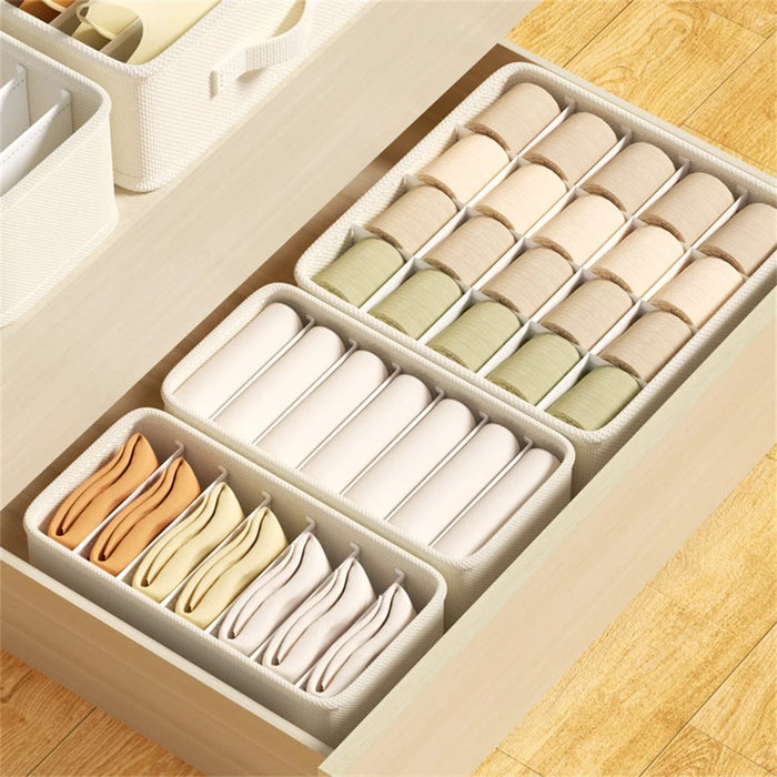 20 Compartments Foldable Drawer Organizer for Socks Underwear Linen Storage Box, 32 x 32 x 11cm - 4