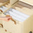Household Non Woven Fabric Clothes Organizer Pants Storage Box Cabinet Drawer Organizer with Dual Handles - Beige - 6