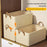Household Non Woven Fabric Clothes Organizer Pants Storage Box Cabinet Drawer Organizer with Dual Handles - Beige - 7