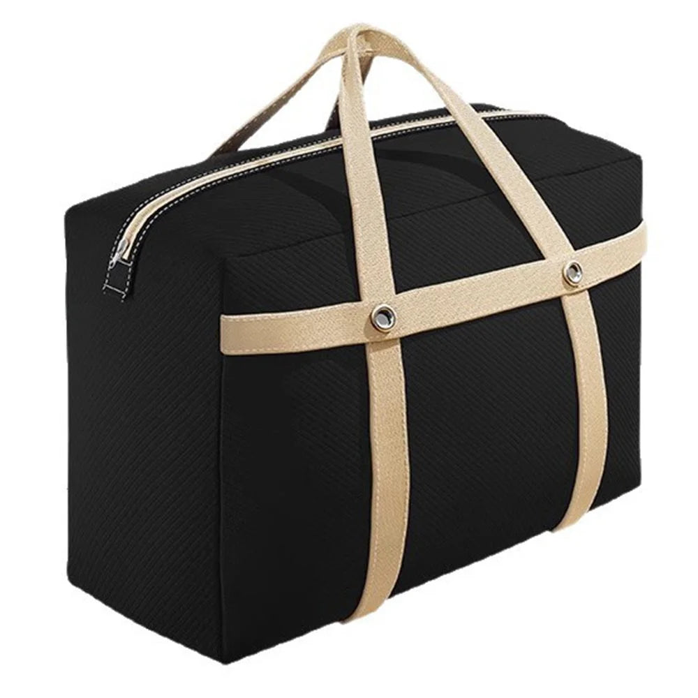 Oxford Fabric Large Capacity Moving Bag For Clothes Storage Reinforced Rivet Luggage 90 x 48 x 28cm - Black - 1