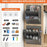 Hanging Shoe Organizer Multi-Purpose Storage Bag Wall Mount Rack for Home / RV / Dorm - Grey - 2