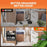 Hanging Shoe Organizer Multi-Purpose Storage Bag Wall Mount Rack for Home / RV / Dorm - Grey - 3