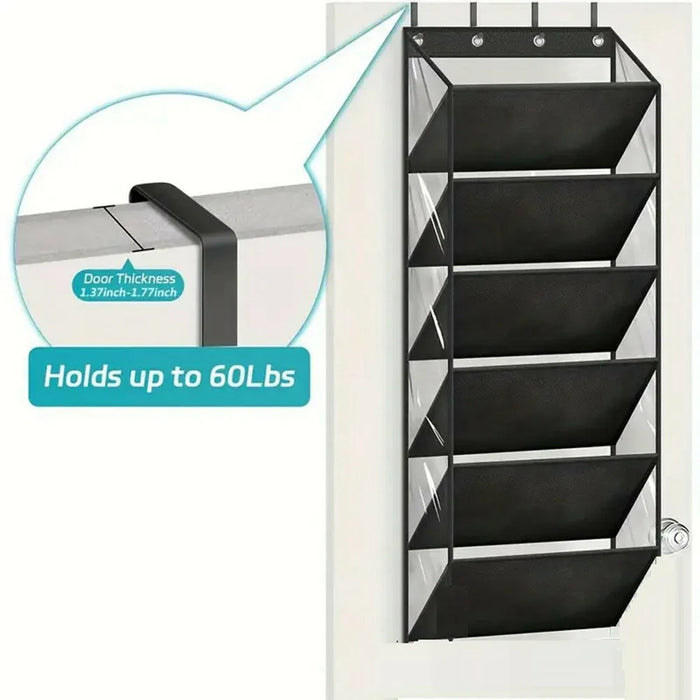 Shoes Hanging Organizer 6 Tier Multi-Functional Closet Storage Bag for Home - 2