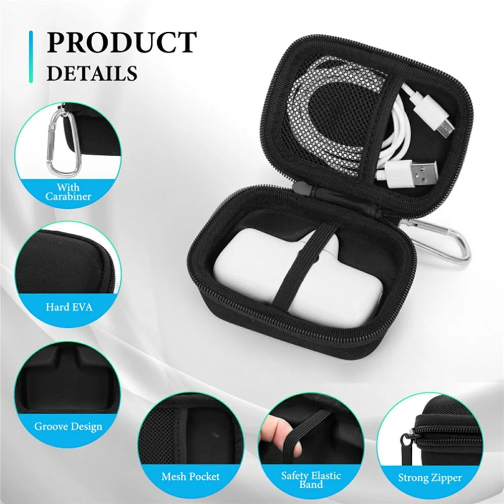 For iWALK Mini  /  LinkPod 3350mAh  /  4500mAh  /  4800mAh Portable Charger Storage Case Travel Organizer Compatible with Anker 621 - Black - 4