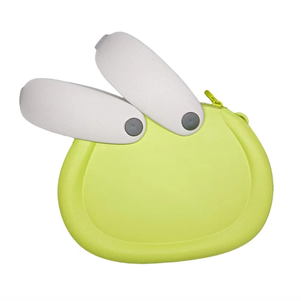 Cute 3D Bunny Kids Shoulder Bag Lightweight EVA + PVC Waterproof Travel Crossbody Bag for Children - Green - 4