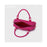 OKRO Silicone Handbag Storage Pouch Waterproof Crossbody Bag with Metal Chain Strap - Wine Red - 3