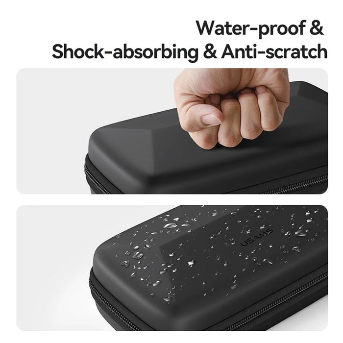 USAMS Jane06 6.7 inch Storage Bag Double Layer Shockproof Zipper Electronic Organizer Travel Case - 6