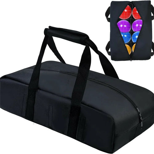 Bocce Ball Storage Bag for Outdoor Sports Portable 8 Compartments Lawn Game Accessories Carry Case - 1