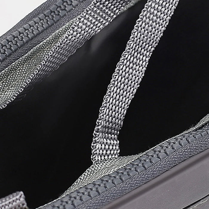 Handbag Organizer Multi-function Ladies Insert Expandable Liner Bag Pouch Zipper Closure Cosmetic Organizer Travel Tidy Bag with Handle - Black - 5