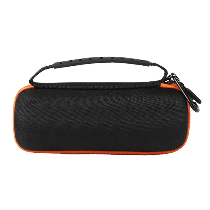 For JBL Grip Speaker Portable Storage Case Padded Interior Shock Absorbing Design with Strap / Carabiner - Black  /  Orange - 3