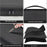 8 Compartments Sunglasses Case Hard EVA Portable Digital Storage Box with Handle - Black - 4