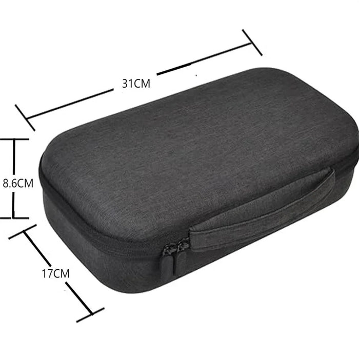 8 Compartments Sunglasses Case Hard EVA Portable Digital Storage Box with Handle - Black - 6
