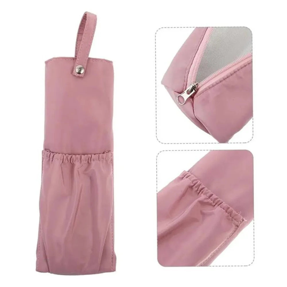Curling Iron Storage Bag Heat Resistant Hanging Organizer Pouch for Hair Styling Tools - Light Pink - 4