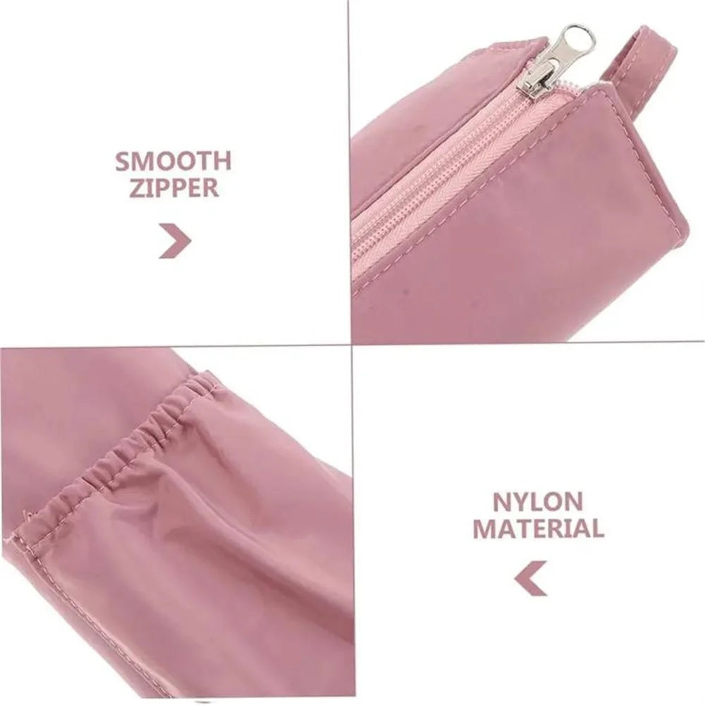 Curling Iron Storage Bag Heat Resistant Hanging Organizer Pouch for Hair Styling Tools - Light Pink - 5