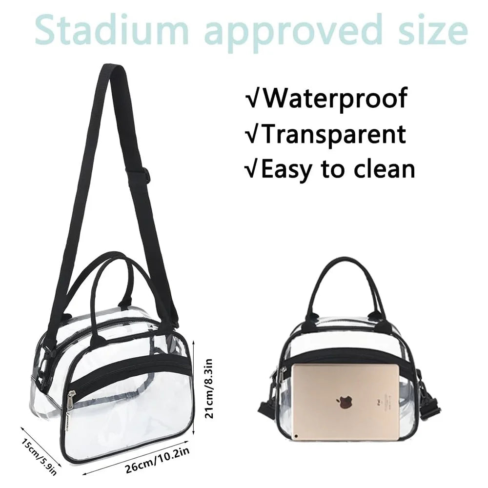 Clear PVC Toiletry Bag Large Capacity Waterproof Makeup Organizer Portable Travel Wash Bag for Daily Use / Travel - Grey - 5