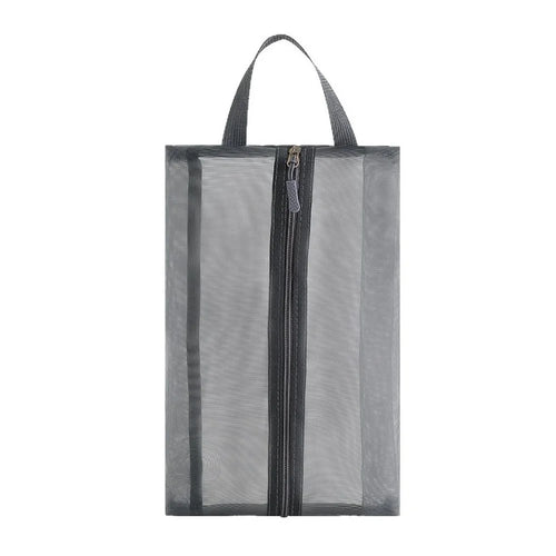 21 x 33cm Travel Shoe Storage Bag Portable Handheld Gym Footwear Organizer Dust-Proof Mold-Resistant Shoe Holder - Grey - 1