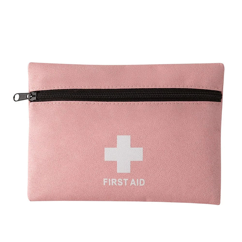 14.5 x 20cm Mini First Aid Kit Flat Design Travel Emergency Medical Bag for Home / Outdoor / Camping, L Size - Pink - 1