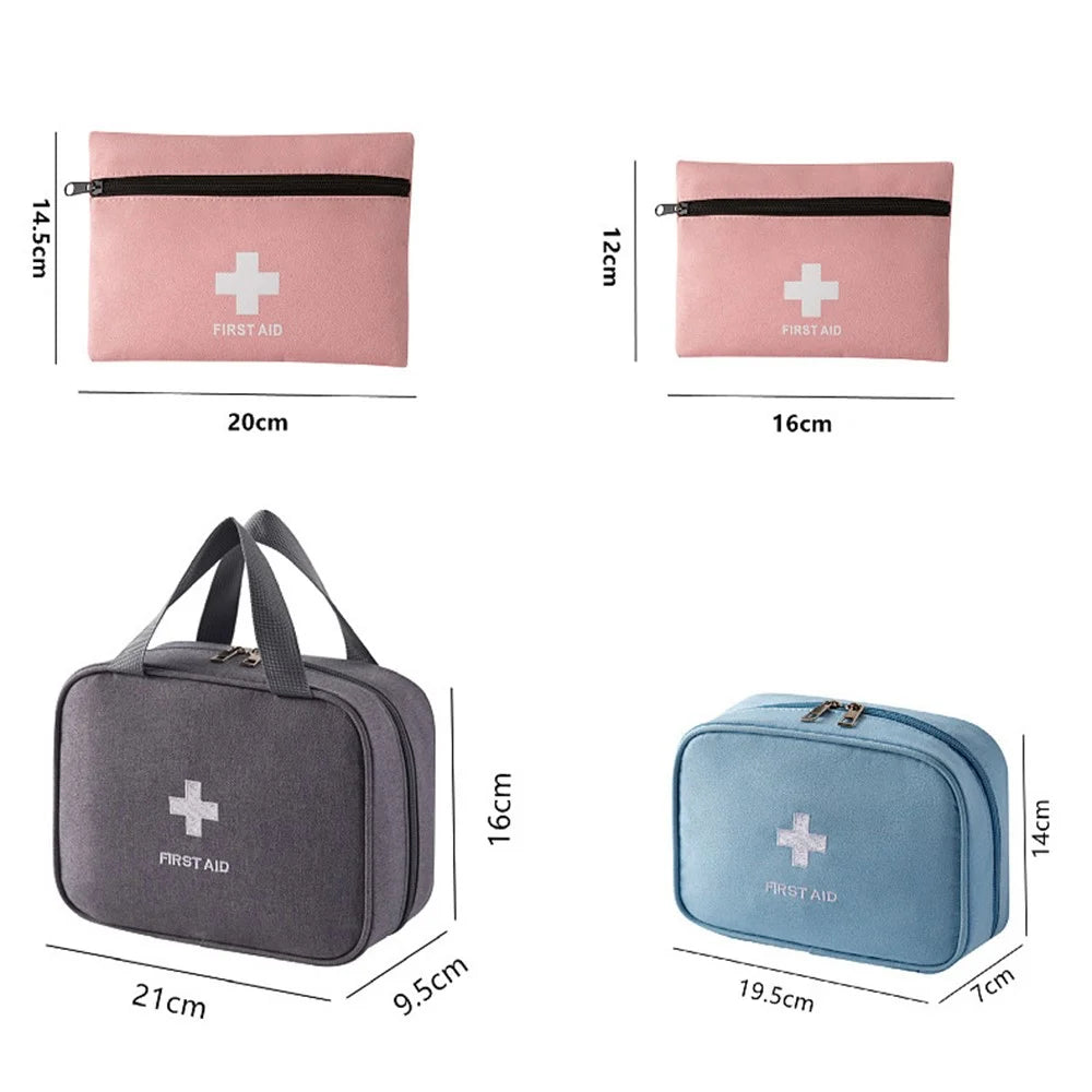 19.5 x 14 x 7cm First Aid Kit Portable Medical Emergency Bag for Home / Travel / Camping / Car Use Oxford Fabric Waterproof Storage Pouch - Blue - 6
