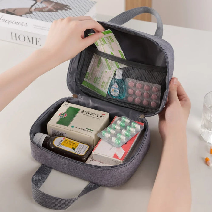 4Pcs Portable Medical Emergency Bags for Home / Travel / Outdoor / Car Waterproof Oxford Fabric Storage Pouch - Pink - 3
