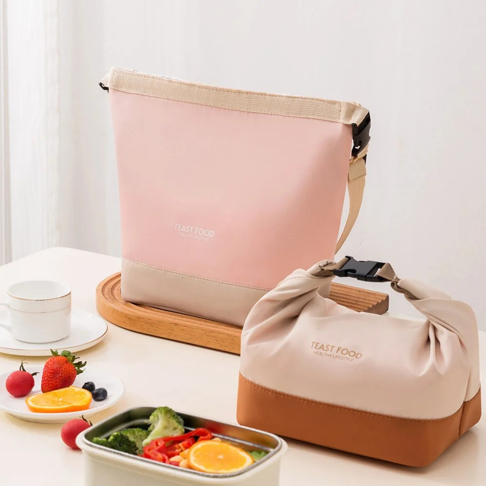 Insulated Lunch Bag Crossbody Shoulder Strap Tote for Travel / Outdoor / Picnic Thermal Food Container Carrier - Grey - 6