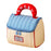 Cute House Shaped Makeup Bag Portable Travel Toiletry Organizer Cosmetic Brush Storage Case for Women - Blue - 1