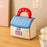 Cute House Shaped Makeup Bag Portable Travel Toiletry Organizer Cosmetic Brush Storage Case for Women - Blue - 2