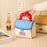 Cute House Shaped Makeup Bag Portable Travel Toiletry Organizer Cosmetic Brush Storage Case for Women - Blue - 3