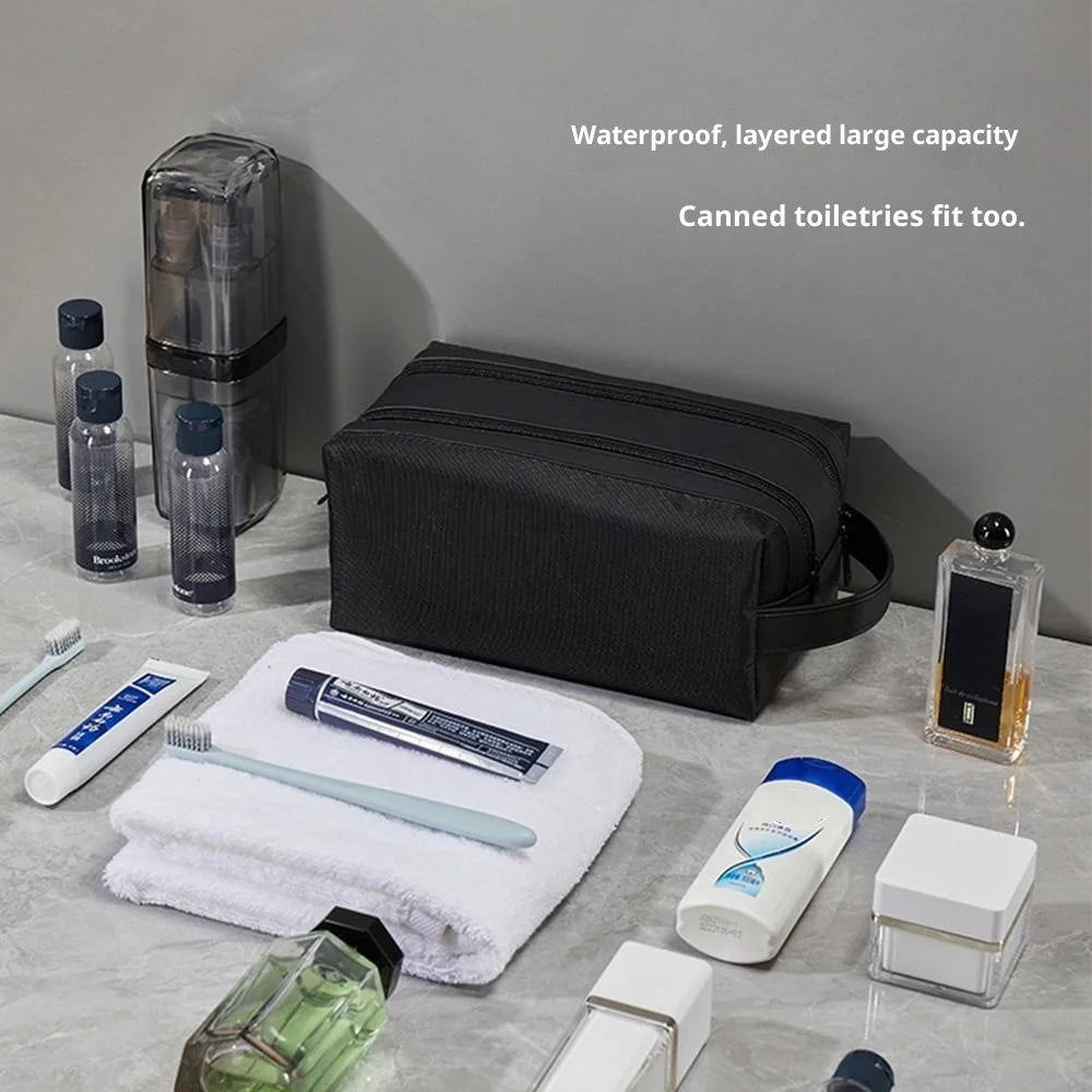 Travel Toiletry Bag for Man Waterproof Double Zipper Dry / Wet Storage Bag Portable Organizer - 2
