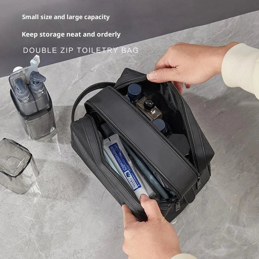 Travel Toiletry Bag for Man Waterproof Double Zipper Dry / Wet Storage Bag Portable Organizer - 3
