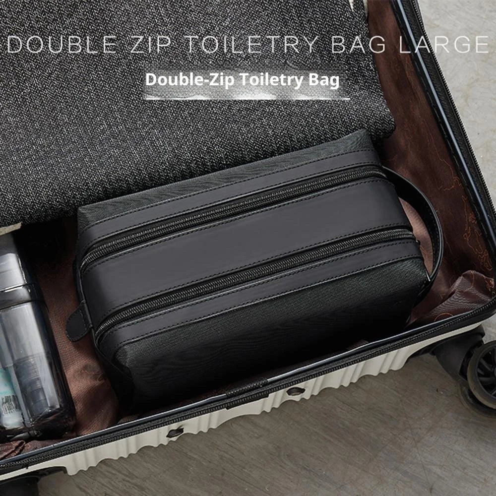 Travel Toiletry Bag for Man Waterproof Double Zipper Dry / Wet Storage Bag Portable Organizer - 4