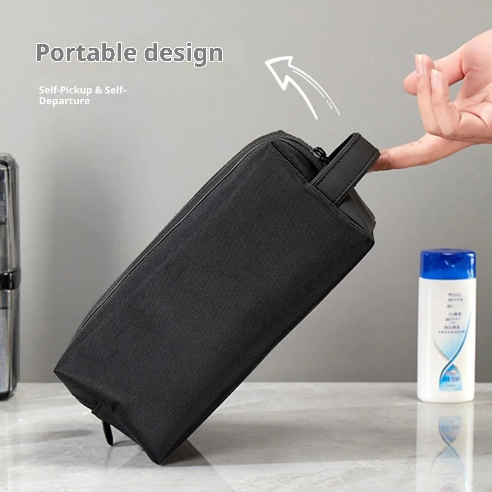 Travel Toiletry Bag for Man Waterproof Double Zipper Dry / Wet Storage Bag Portable Organizer - 5
