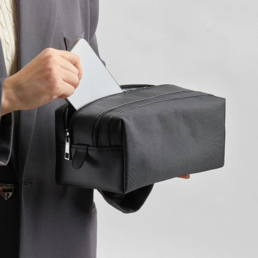 Travel Toiletry Bag for Man Waterproof Double Zipper Dry / Wet Storage Bag Portable Organizer - 6