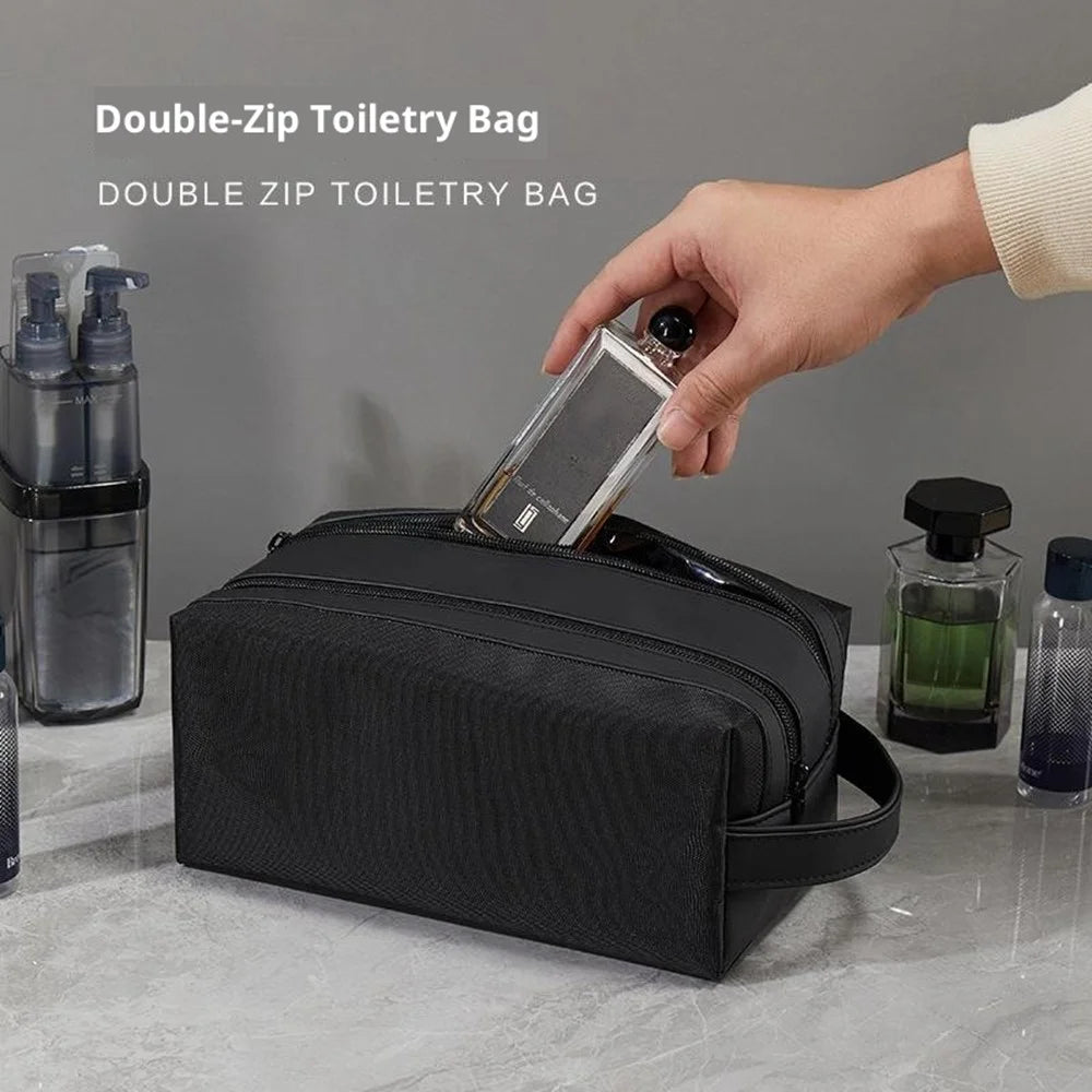 Travel Toiletry Bag for Man Waterproof Double Zipper Dry / Wet Storage Bag Portable Organizer - 7
