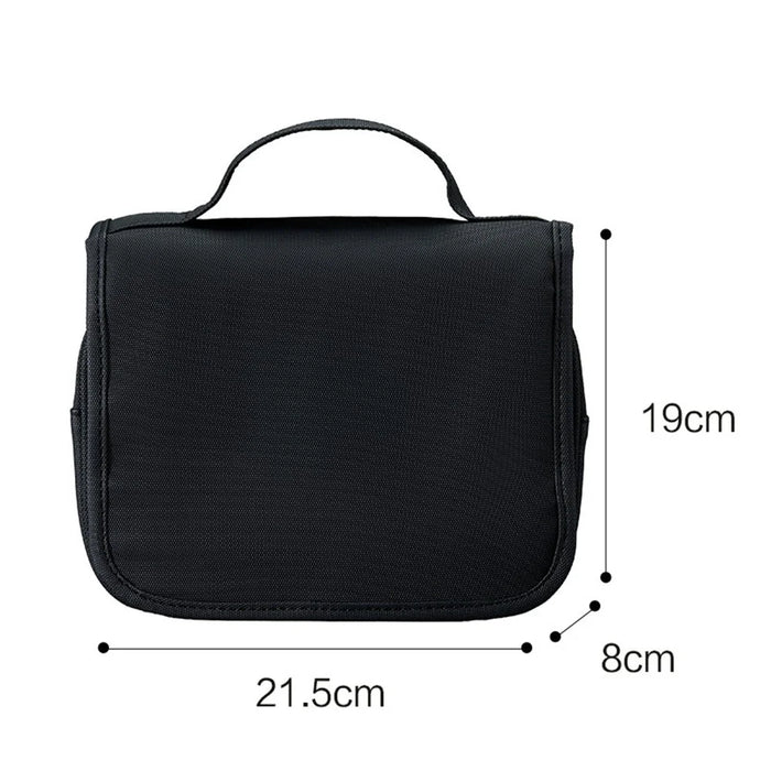 Waterproof Travel Toiletry Bag Portable Wet Dry Separation Foldable Hanging Cosmetic Organizer Bag - Black - 7