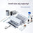 Roll Up Toiletry Bag for Business Trip Vacation Travel Wet Dry Separation Foldable Cosmetic Organizer - Silver - 4