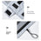 Roll Up Toiletry Bag for Business Trip Vacation Travel Wet Dry Separation Foldable Cosmetic Organizer - Silver - 6