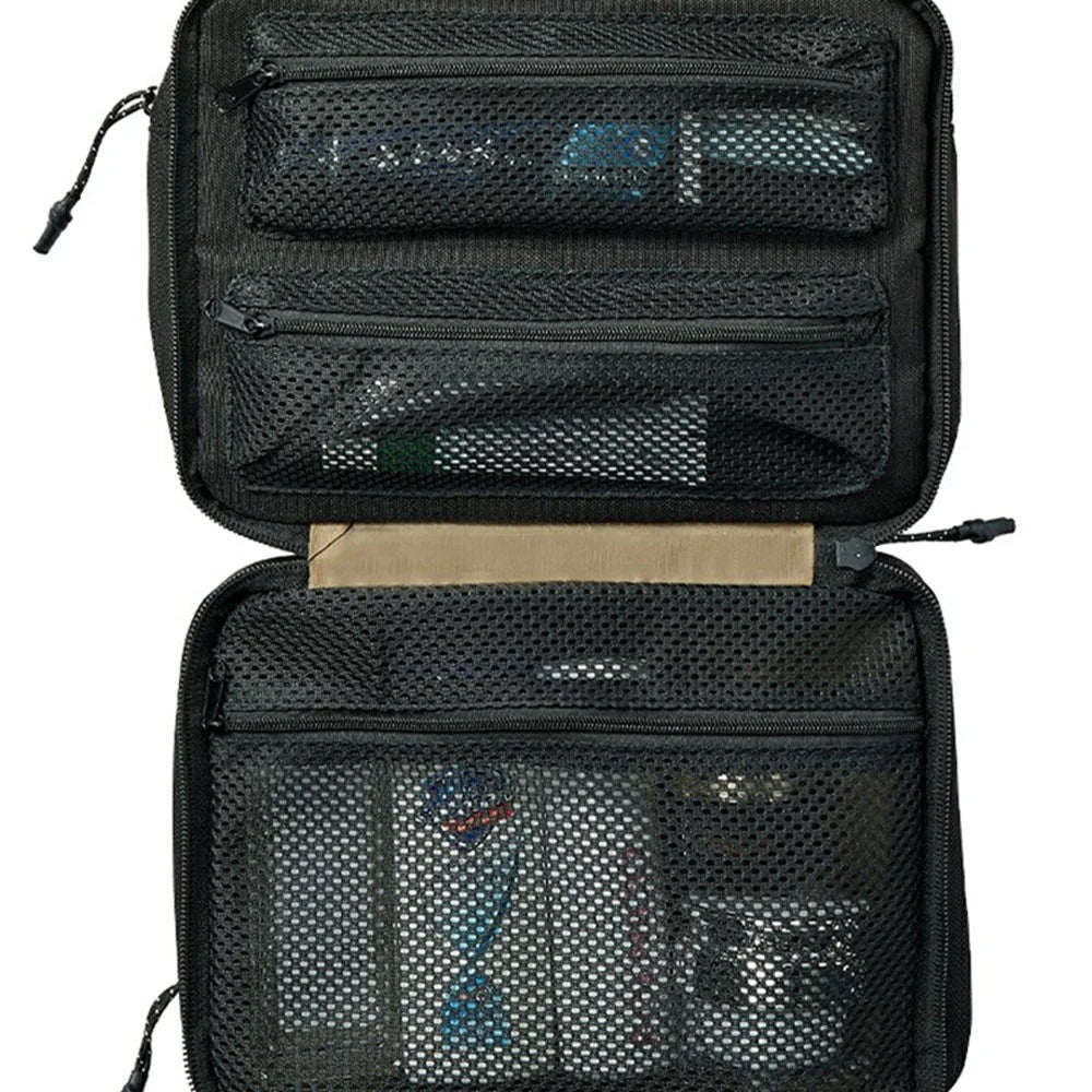 Large Capacity Foldable Toiletry Bag Waterproof Hanging Travel Cosmetic Organizer with Mirror - 6